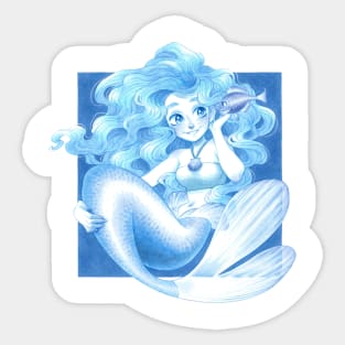 Blue Mermaid Sticker